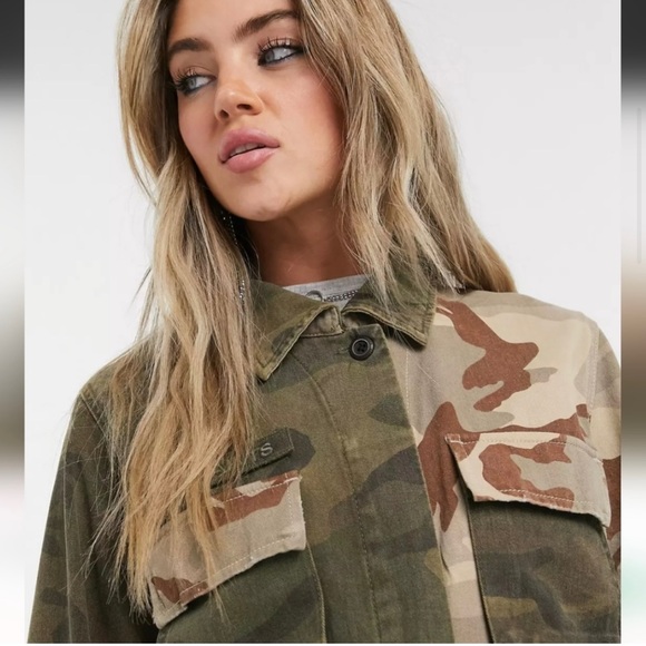 ALL SAINTS jacket not worn size small finch camo jacket - Picture 11 of 13